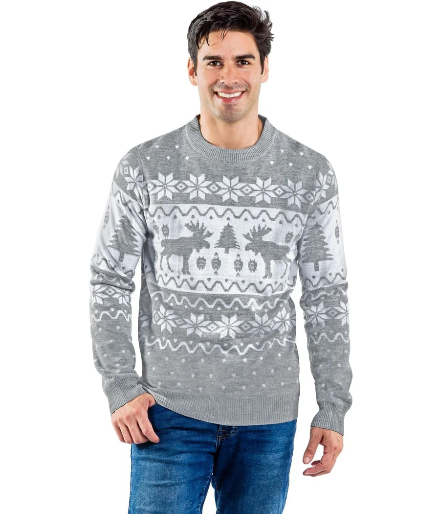 Men's Merry Moose Ugly Christmas Sweater - Image 3