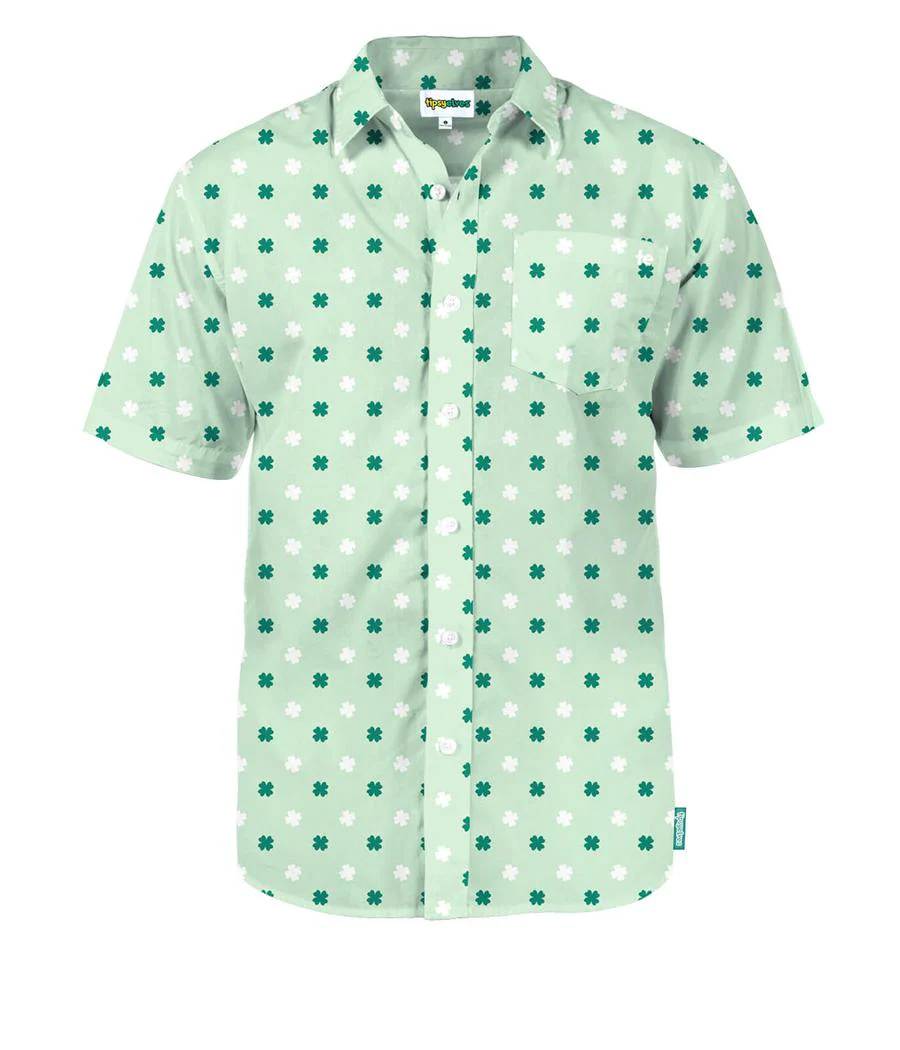 Men's Mint Clover Button Down Shirt - Image 6