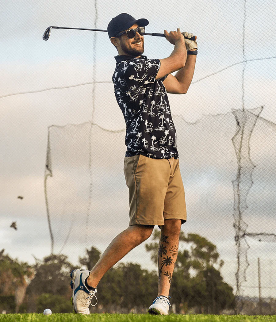 Men's Monochrome Moonlight Disc Golf Polo - Image 4