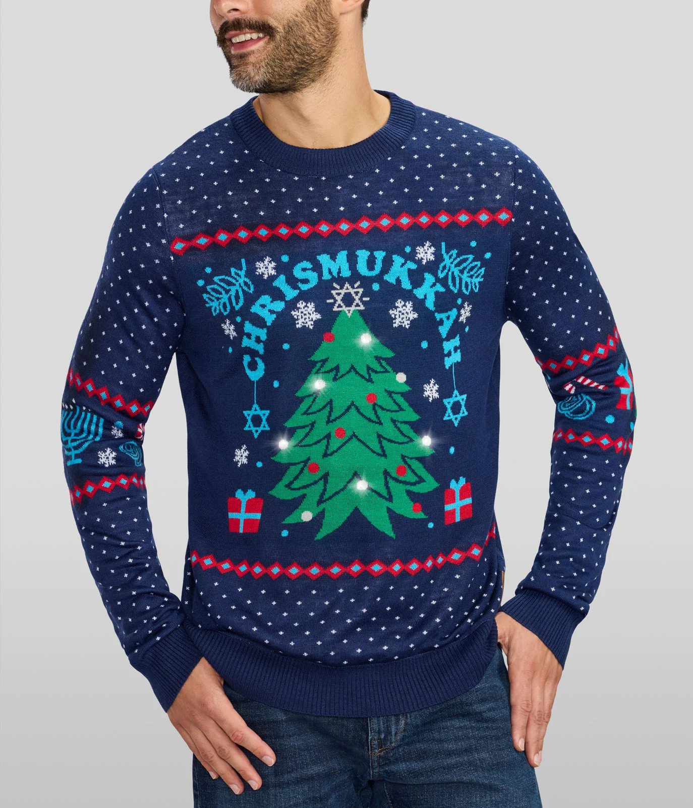 Men's Chrismukkah Light Up Sweater - Image 3