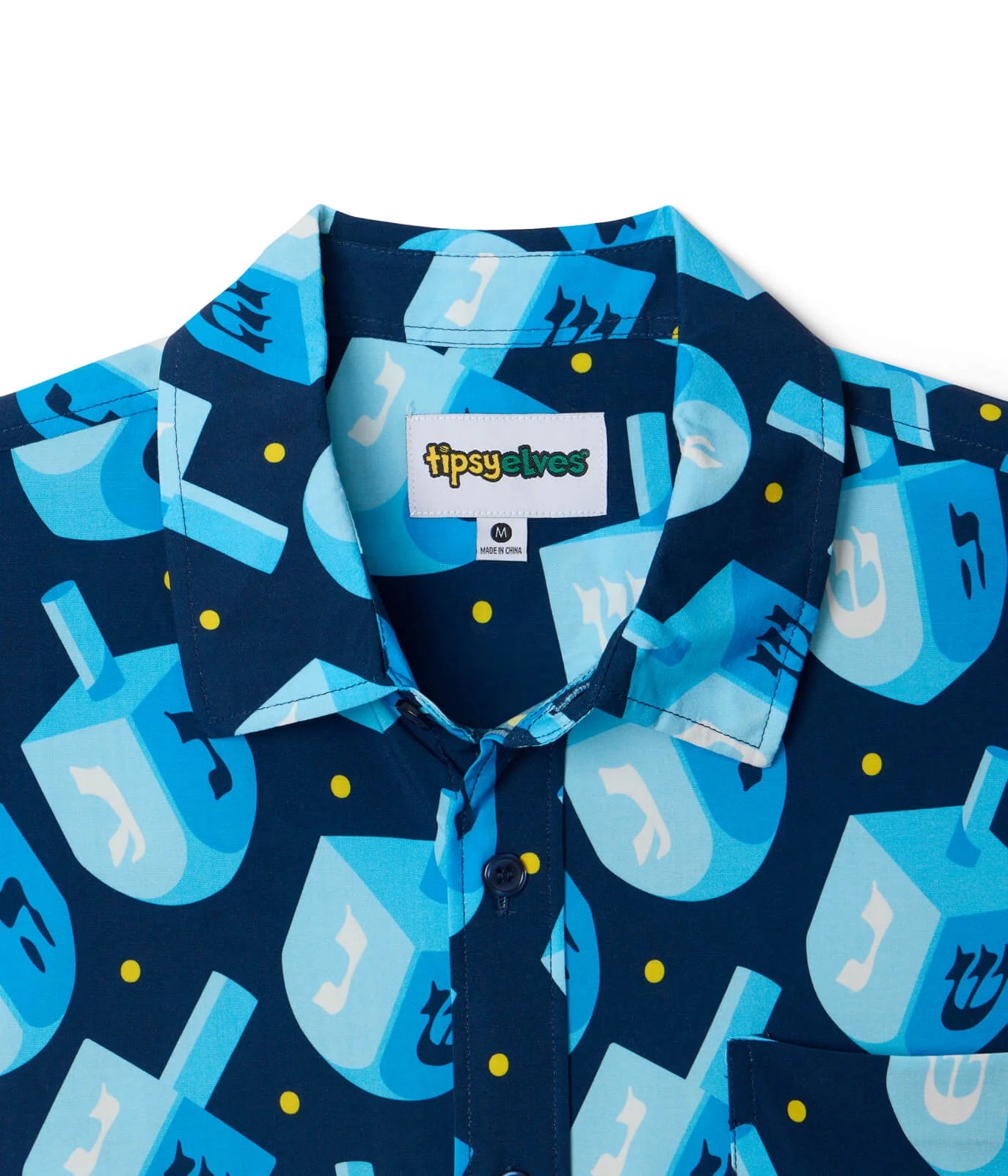 Men's Dreidel Delight Button Down Shirt - Image 4