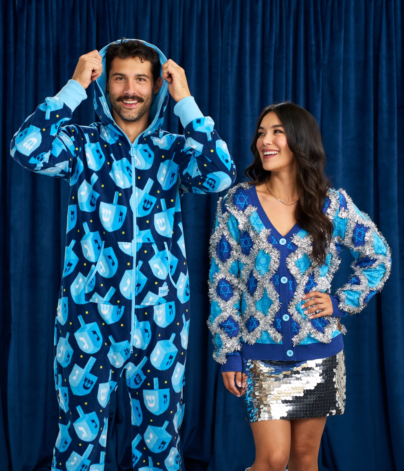 Women's Hanukkah Tinsel Cardigan Sweater - Image 2
