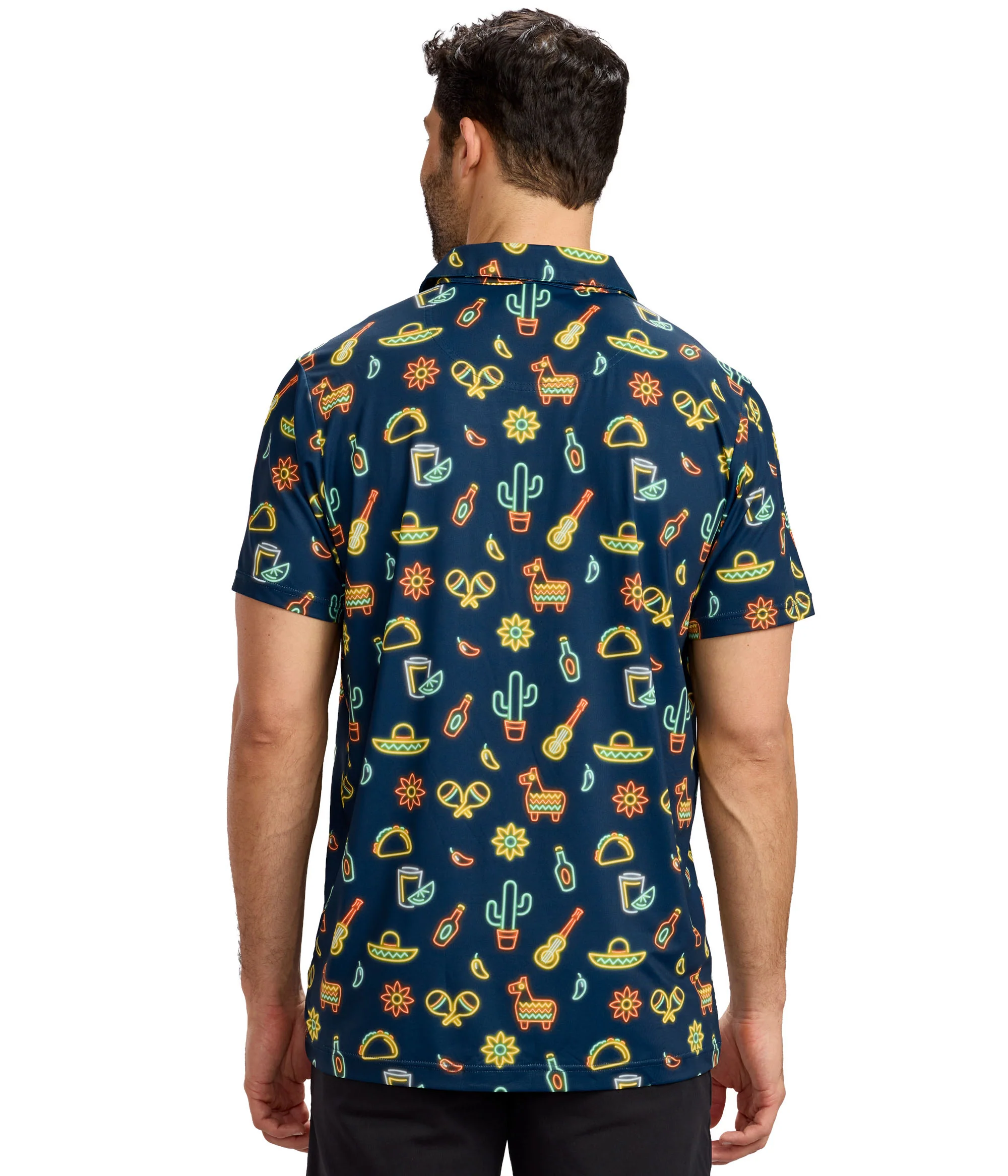 Men's Neon Fiesta Golf Polo - Image 3