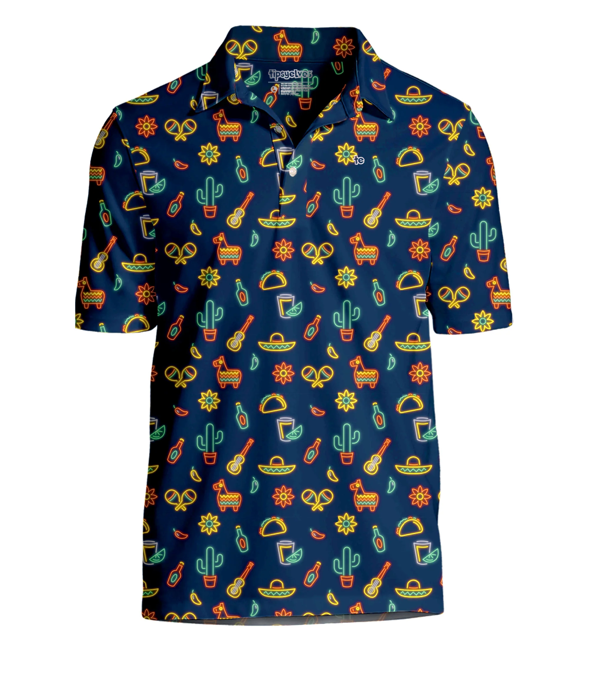 Men's Neon Fiesta Golf Polo - Image 5