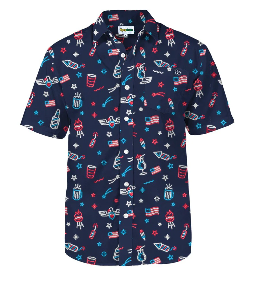Men's Lights and Liberty Button Down Shirt - Image 3