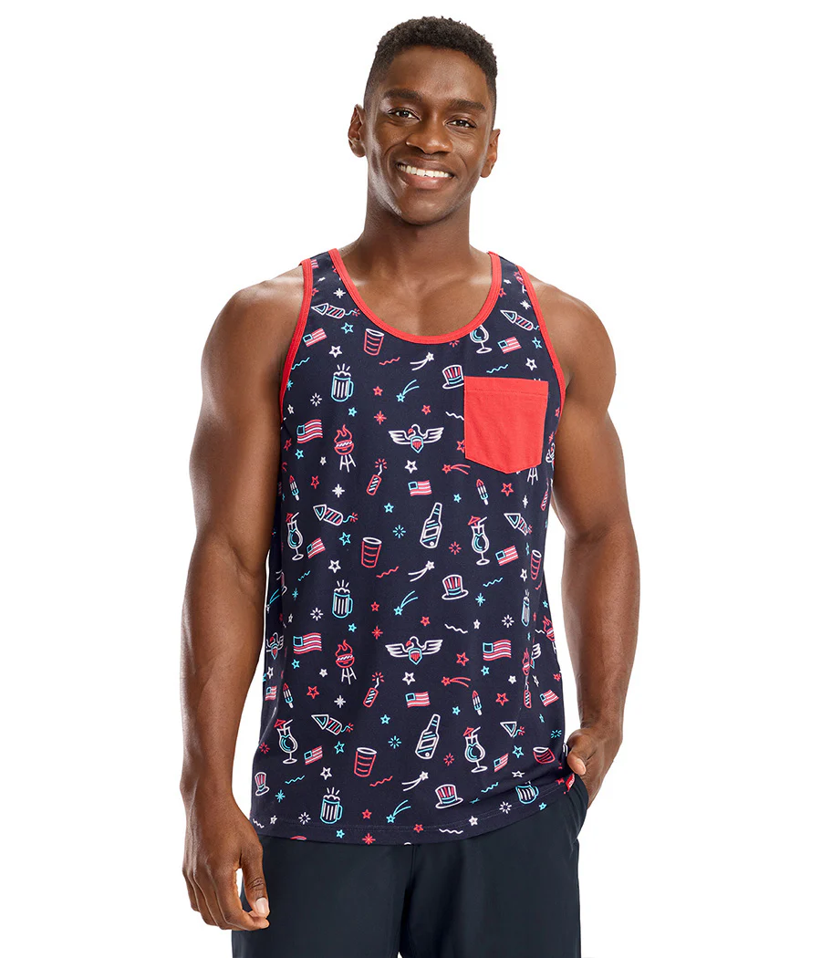 Men's Lights and Liberty Tank Top - Image 3
