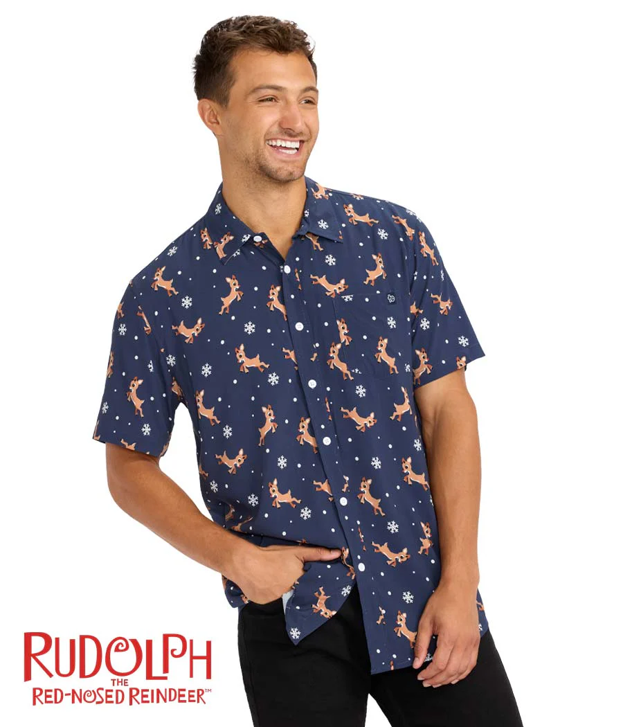 Men's Rudolph Button Down Shirt - Image 2