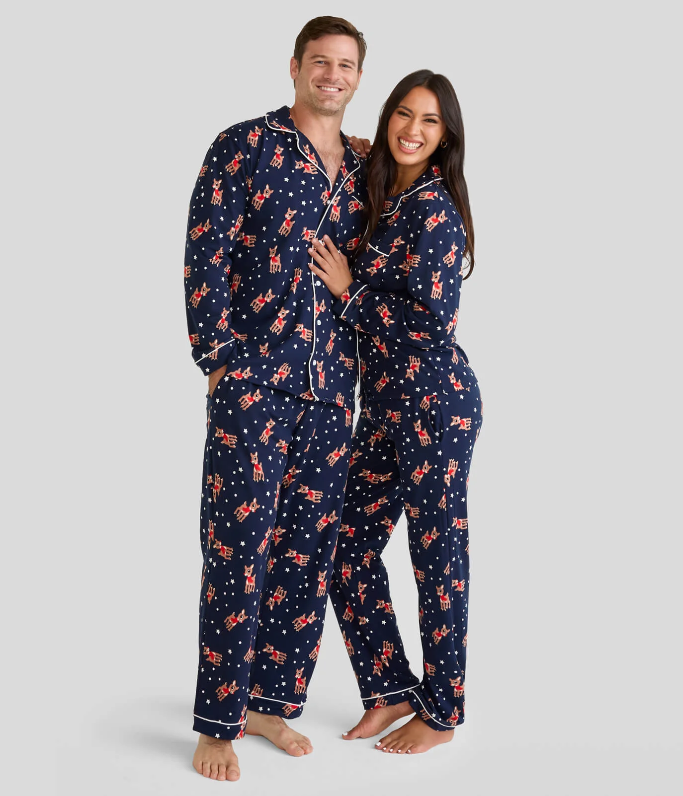 Men's Rudolph Lapel Pajama Set - Image 3