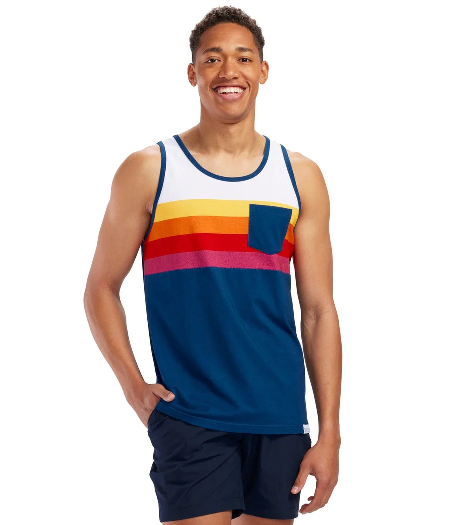 Men's Slice of Sunset Tank Top - Image 2