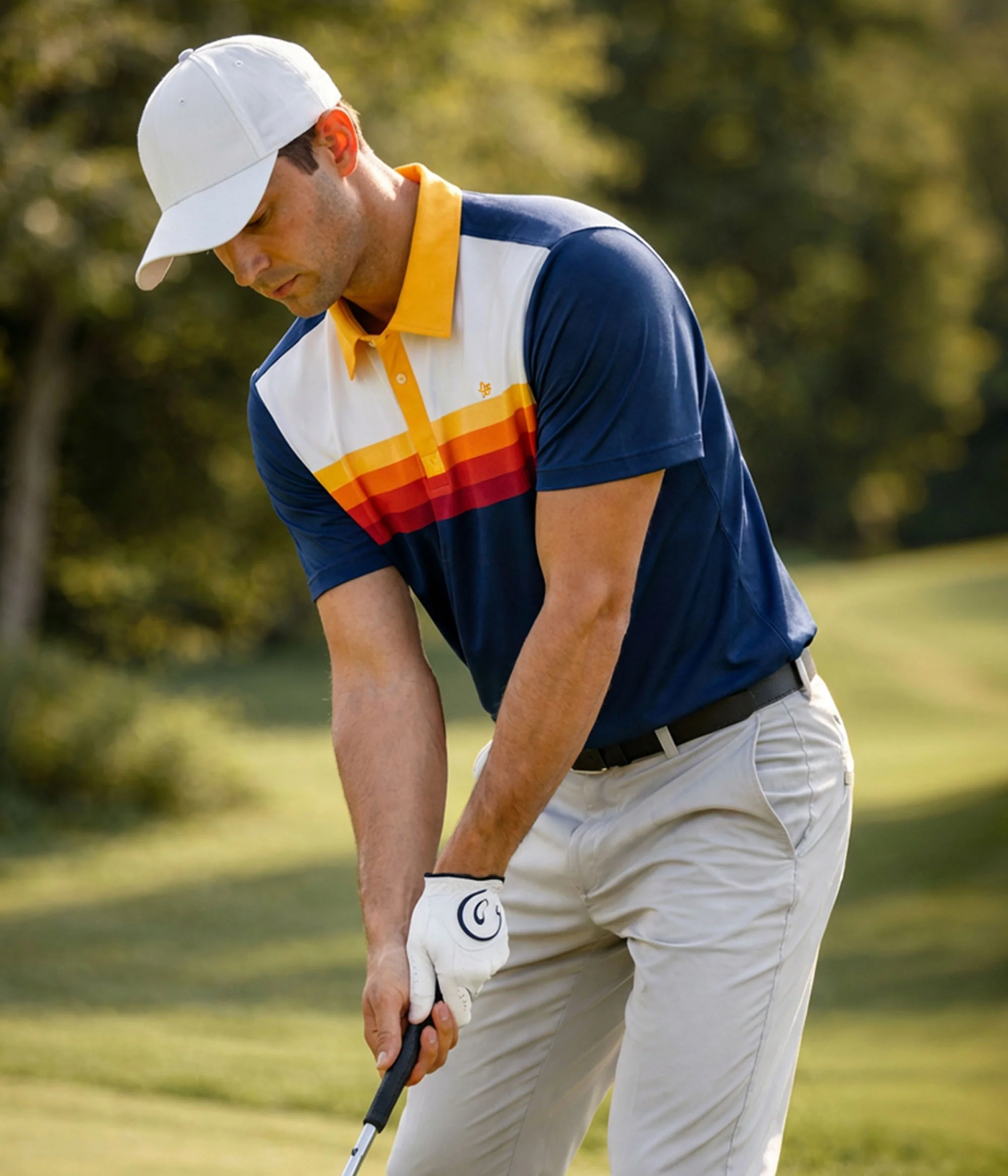 Men's Slice of Sunset Golf Polo - Image 5