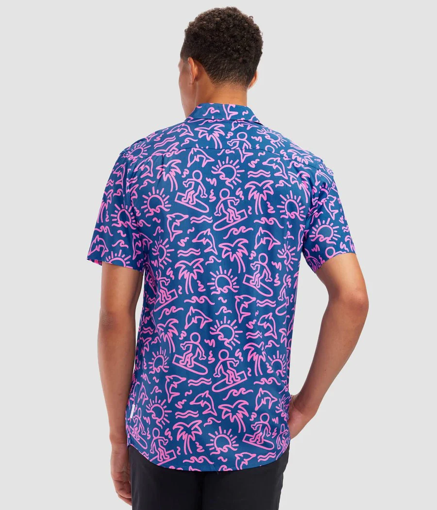Men's Sketchy Surfer Hawaiian Shirt - Image 3