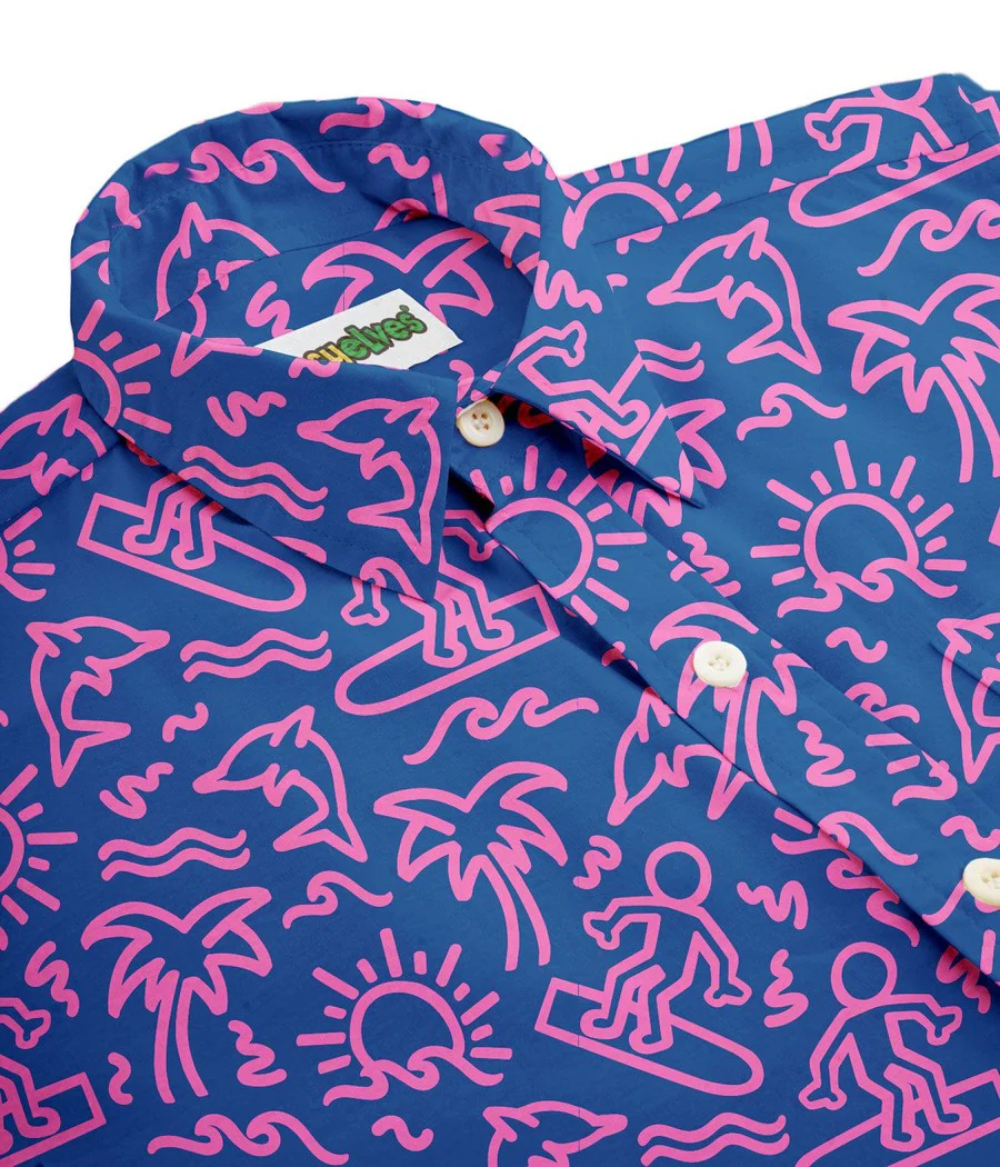 Men's Sketchy Surfer Hawaiian Shirt - Image 4