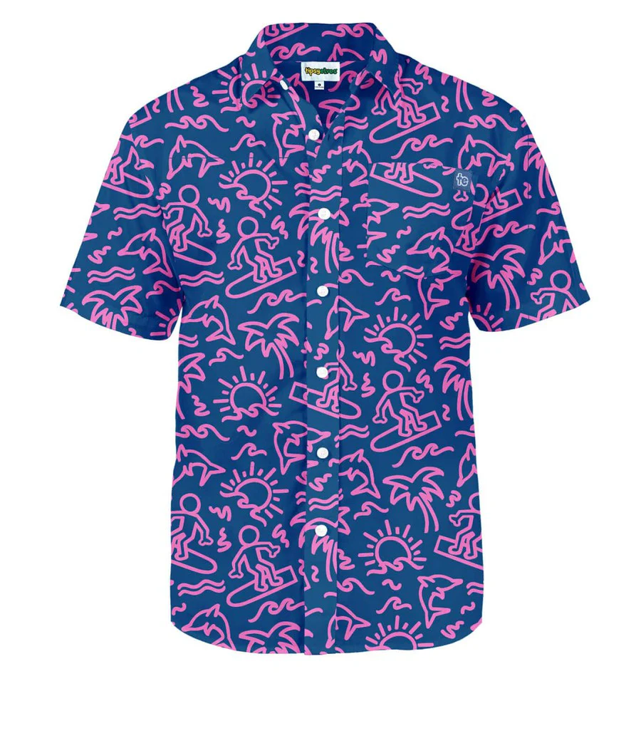 Men's Sketchy Surfer Hawaiian Shirt - Image 5