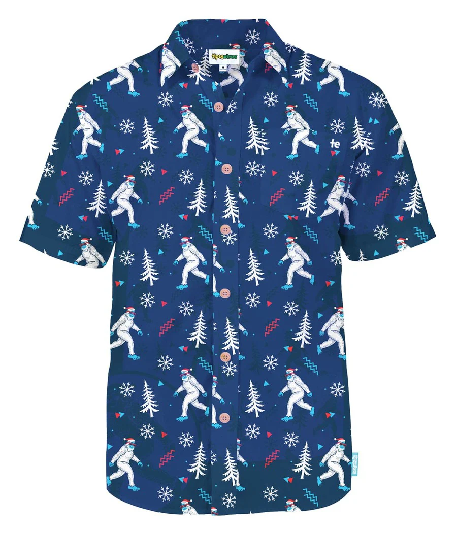 Men's Yuletide Yeti Button Down Shirt - Image 4