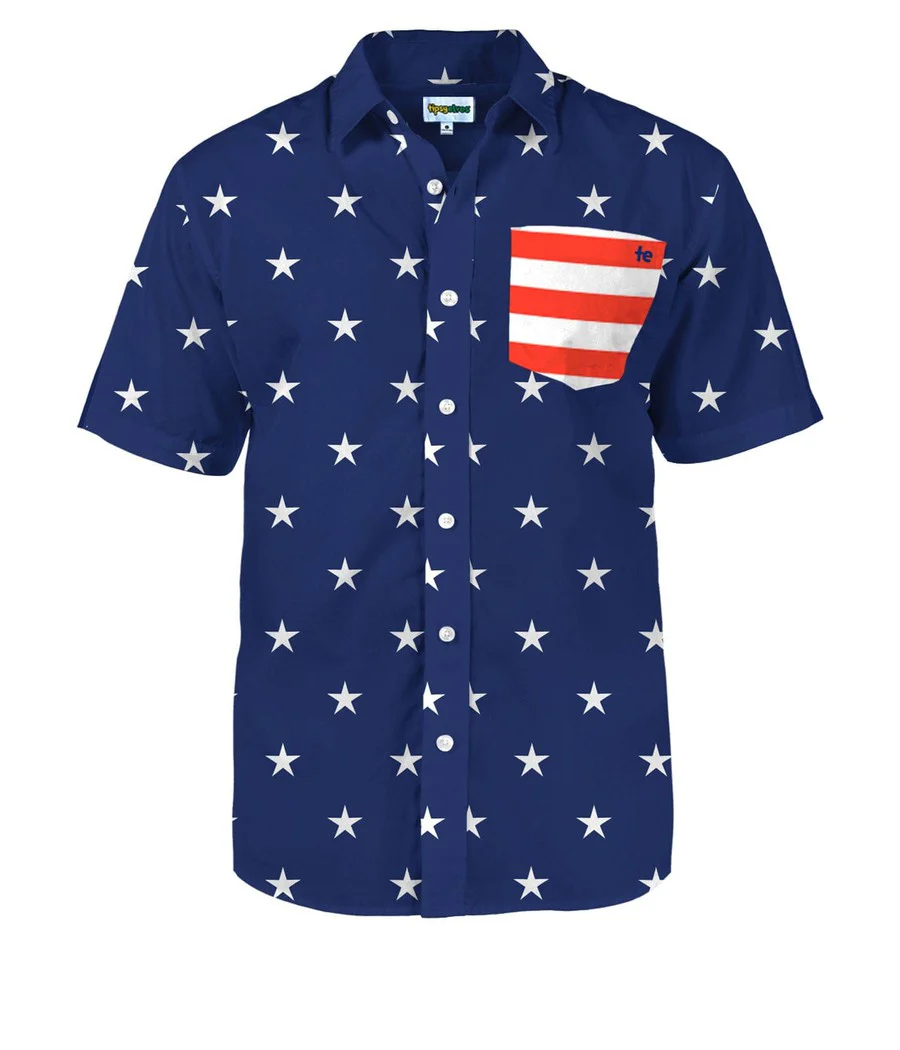 Men's Old Glory Button Down Shirt - Image 2
