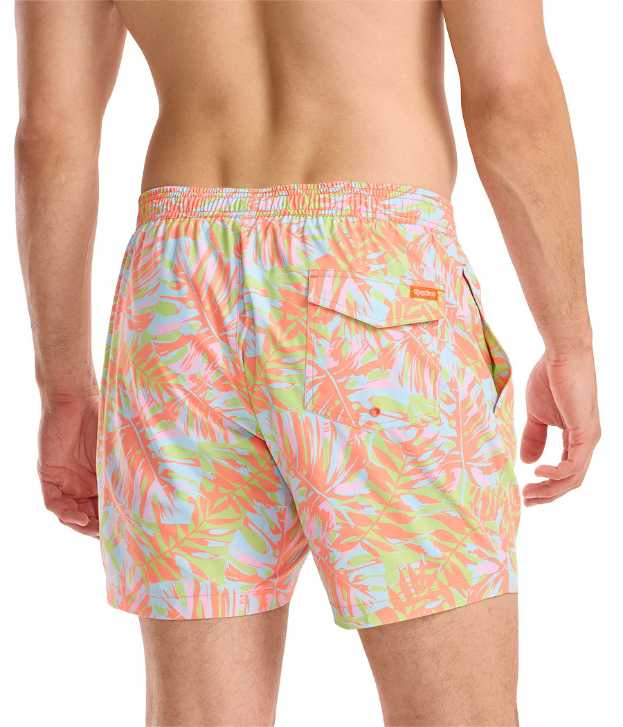 Leaf Luster Stretch Swim Trunks - 6" Inseam - Image 3