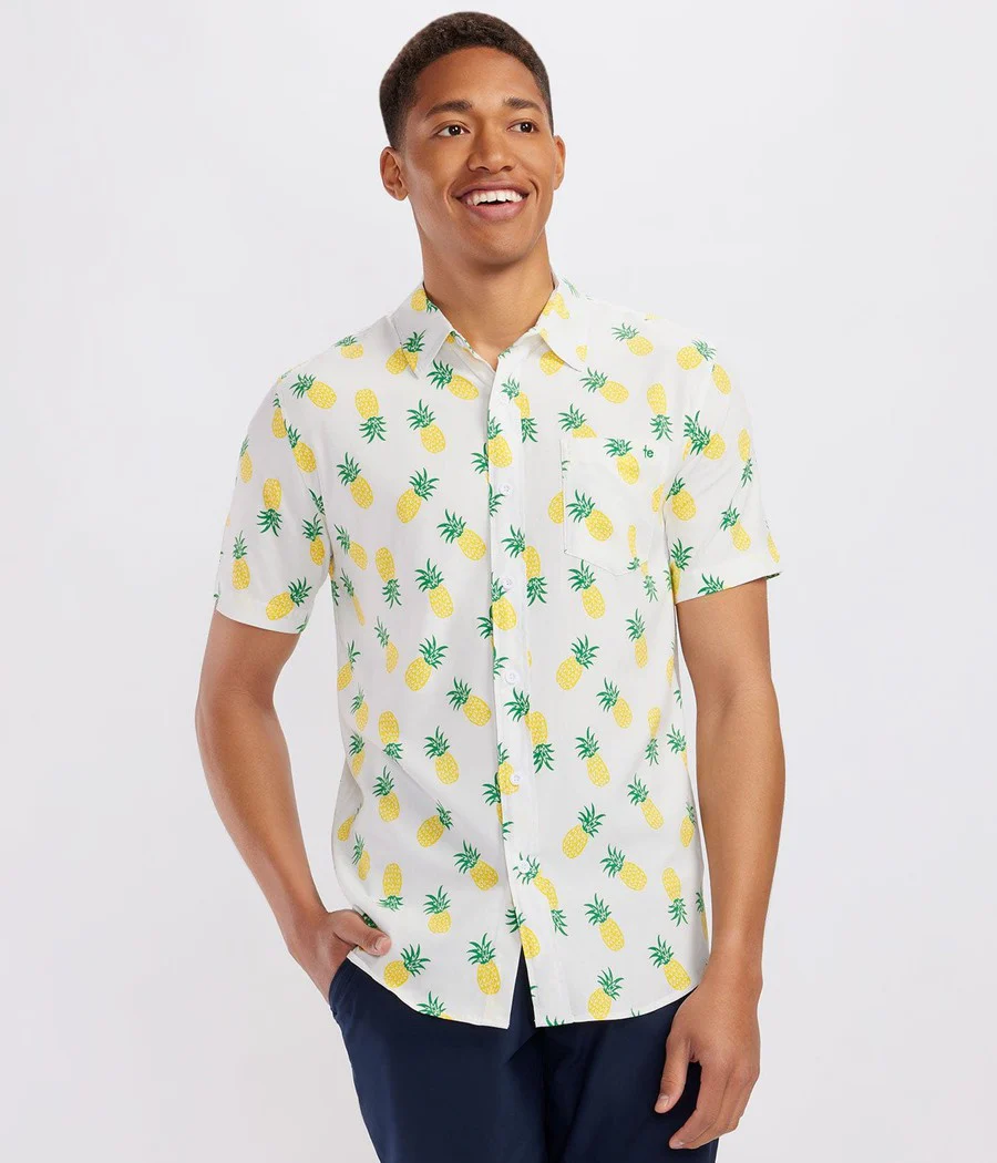 Men's Pineapple Parade Hawaiian Shirt - Image 2