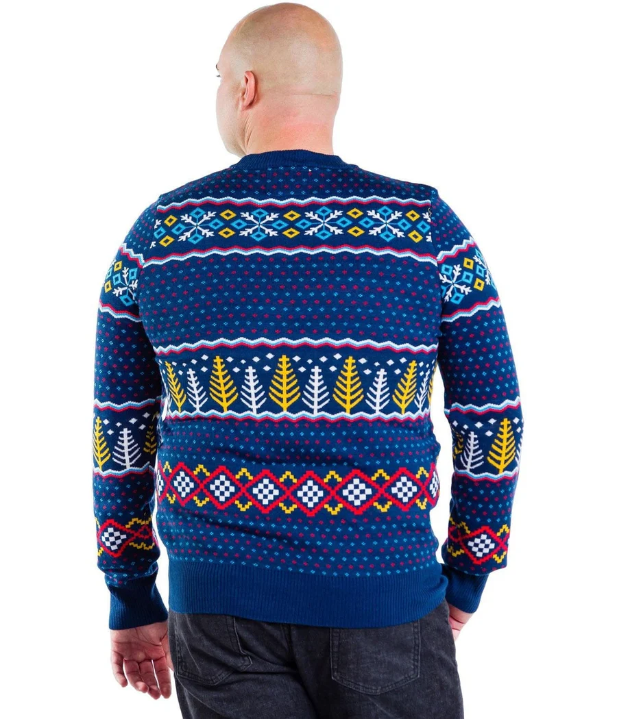 Men's Polar Bear Party Big and Tall Ugly Christmas Sweater - Image 2
