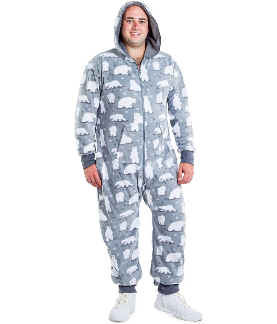 Men's Polar Bear Big and Tall Jumpsuit - Image 2