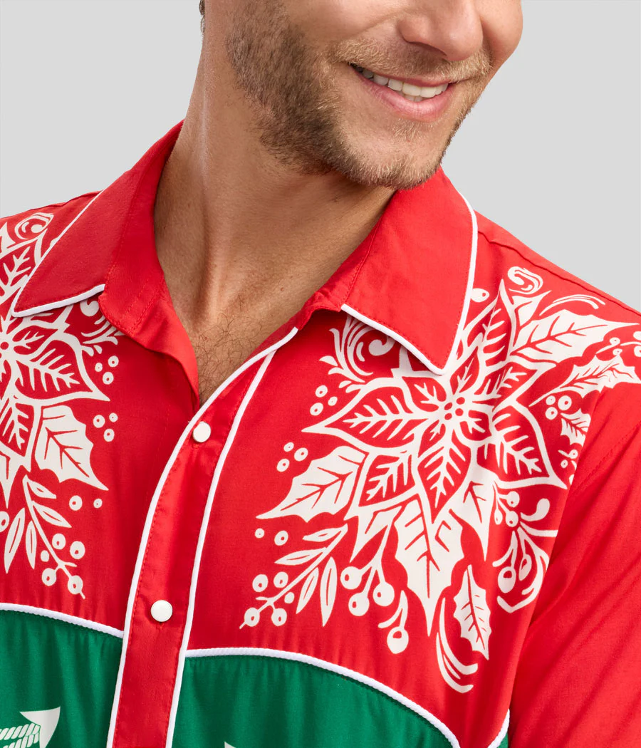 Men's Christmas Cowboy Button Down Shirt - Image 5