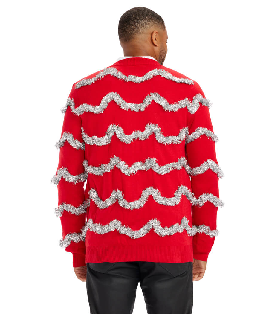 Men's Tinsel Christmas Cardigan Sweater - Image 2