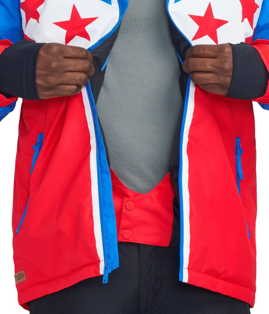 Men's Rockets Red Shred Snow Jacket - Image 6
