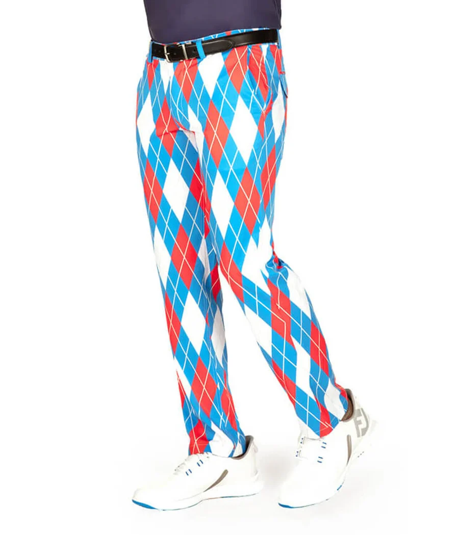 Men's American Argyle Disc Golf Pants - Image 2