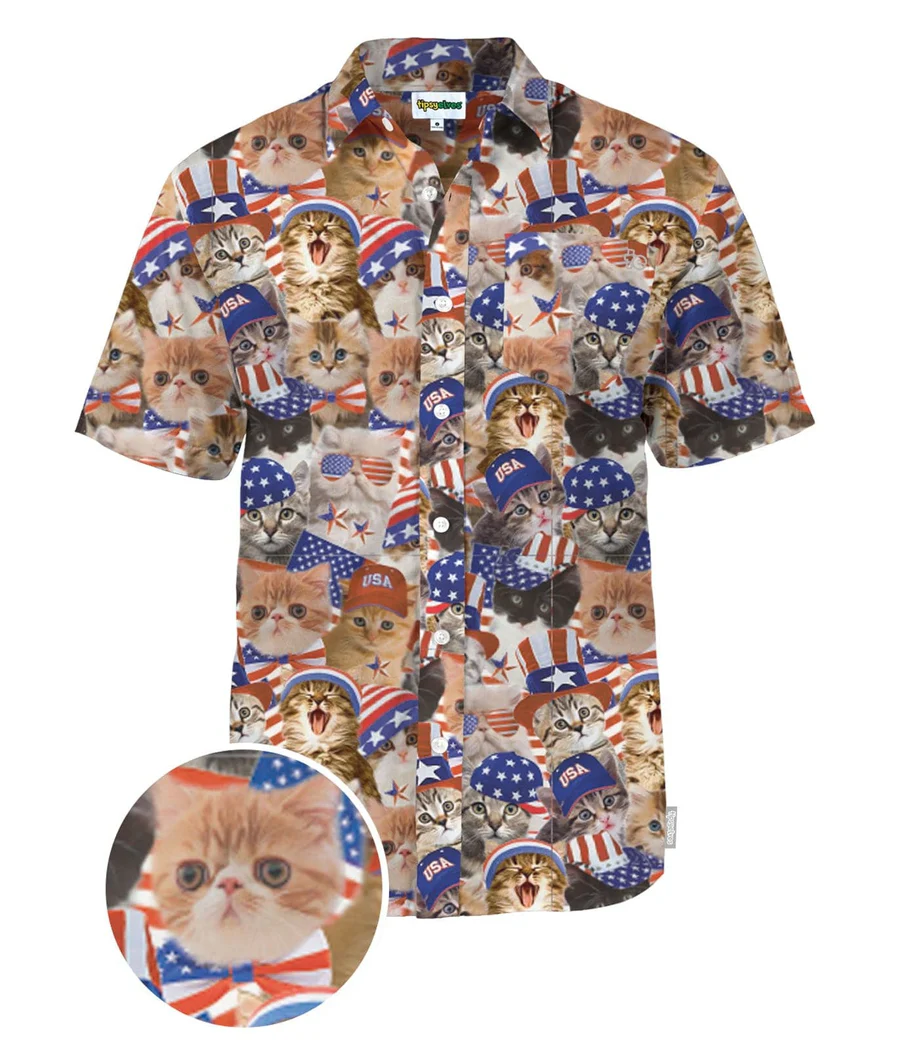 Men's Americat Button Down Shirt - Image 2