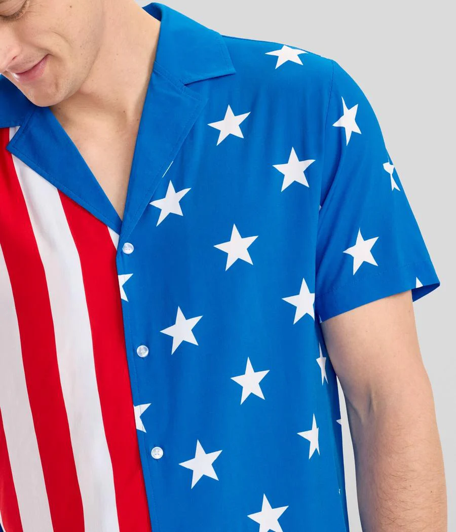 Men's Vertical Flag Cabana Shirt - Image 4