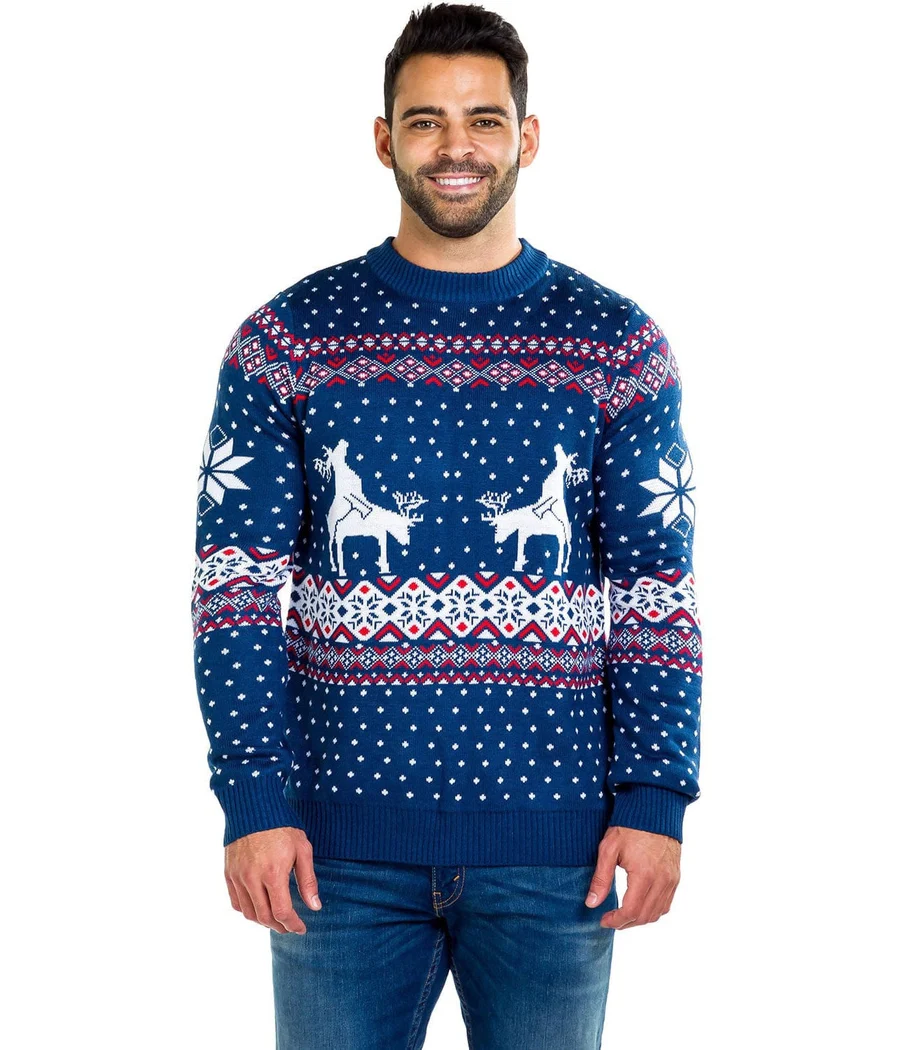 Men's Reindeer Climax Ugly Christmas Sweater - Image 3