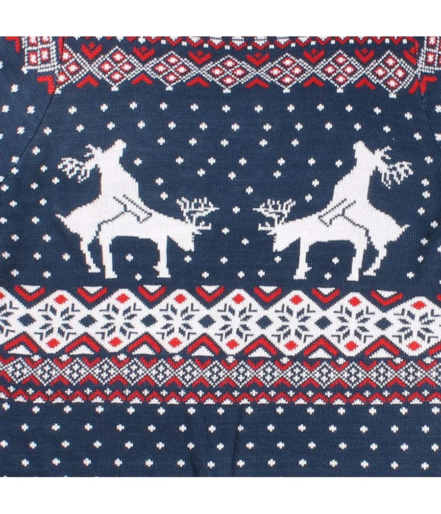 Men's Reindeer Climax Ugly Christmas Sweater - Image 4
