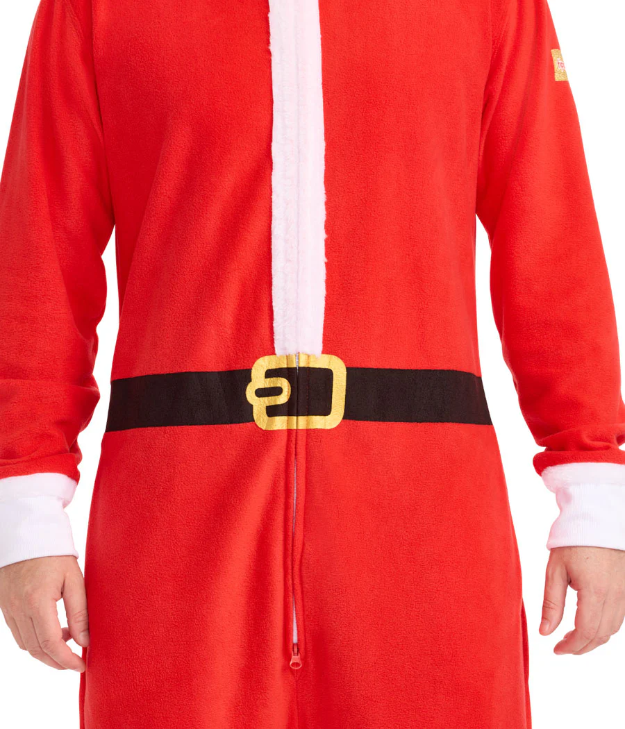 Men's Santa Jumpsuit With Fur - Image 3