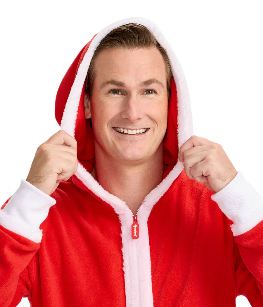 Men's Santa Jumpsuit With Fur - Image 5