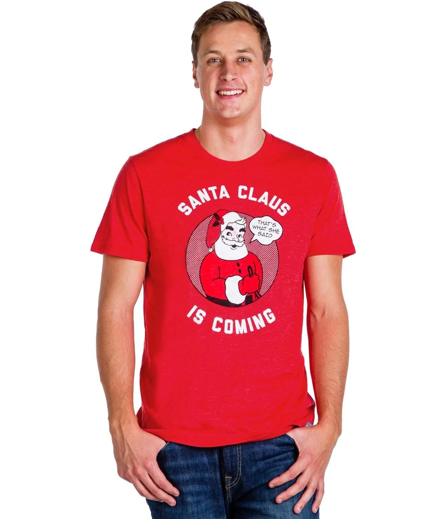 Men's Santa Claus is Coming Tee - Image 3