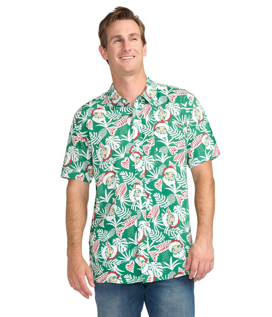 Men's Santa Palms Button Down Shirt - Image 2
