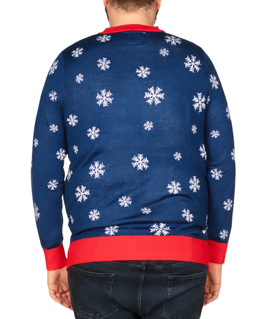 Men's Melting Snowman Big and Tall Ugly Christmas Sweater - Image 3