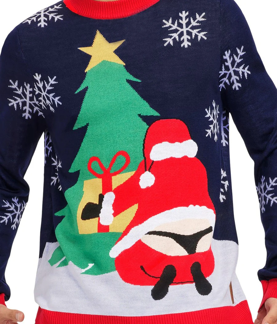 Men's Winter Whale Tail Ugly Christmas Sweater - Image 3