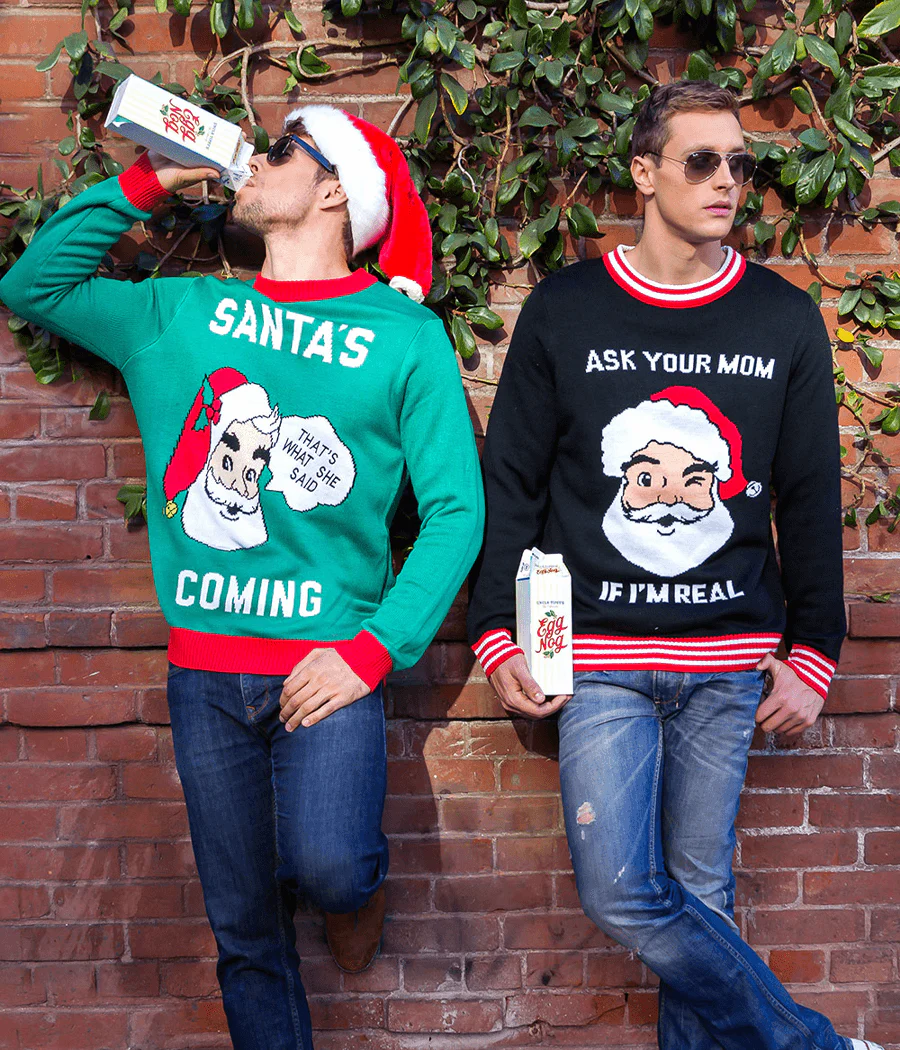 Men's Santa's Coming Ugly Christmas Sweater - Image 3
