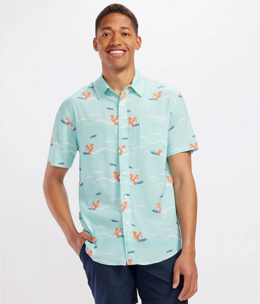 Men's Squirrel On Water Skis Hawaiian Shirt - Image 2