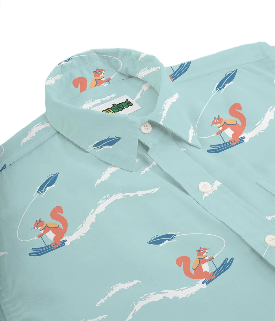 Men's Squirrel On Water Skis Hawaiian Shirt - Image 4