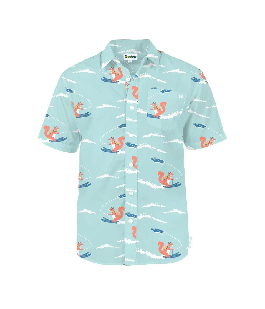 Men's Squirrel On Water Skis Hawaiian Shirt - Image 5