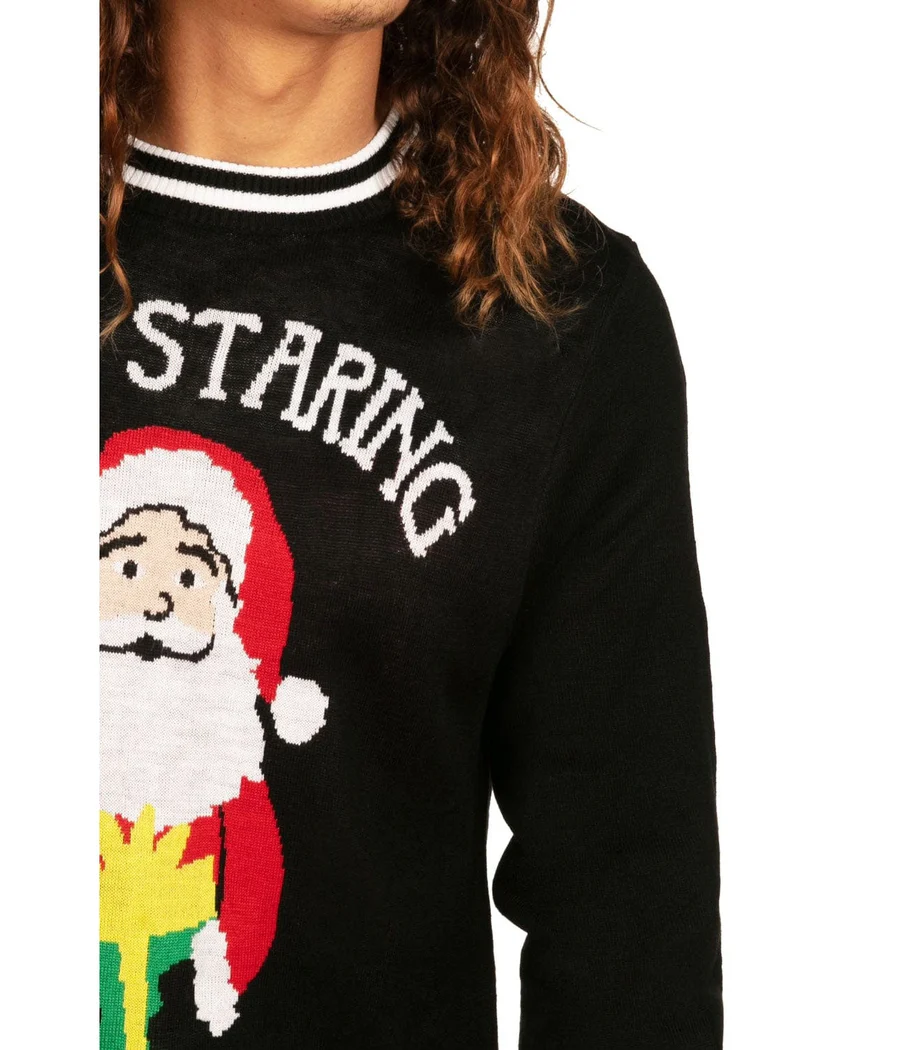 Men's Stop Staring Ugly Christmas Sweater - Image 3