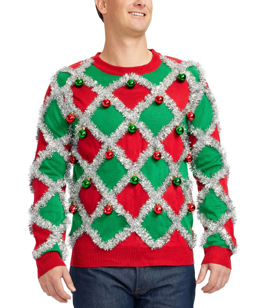 Men's Tacky Tinsel Ugly Christmas Sweater - Image 2
