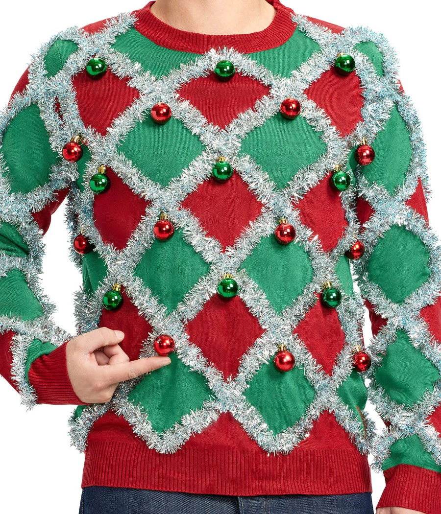 Men's Tacky Tinsel Ugly Christmas Sweater - Image 5