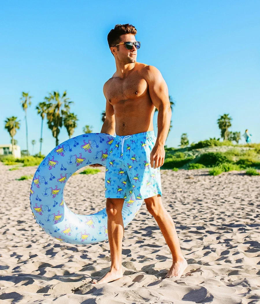 Tacosaurus Stretch Swim Trunks - 7.5" Inseam - Image 6