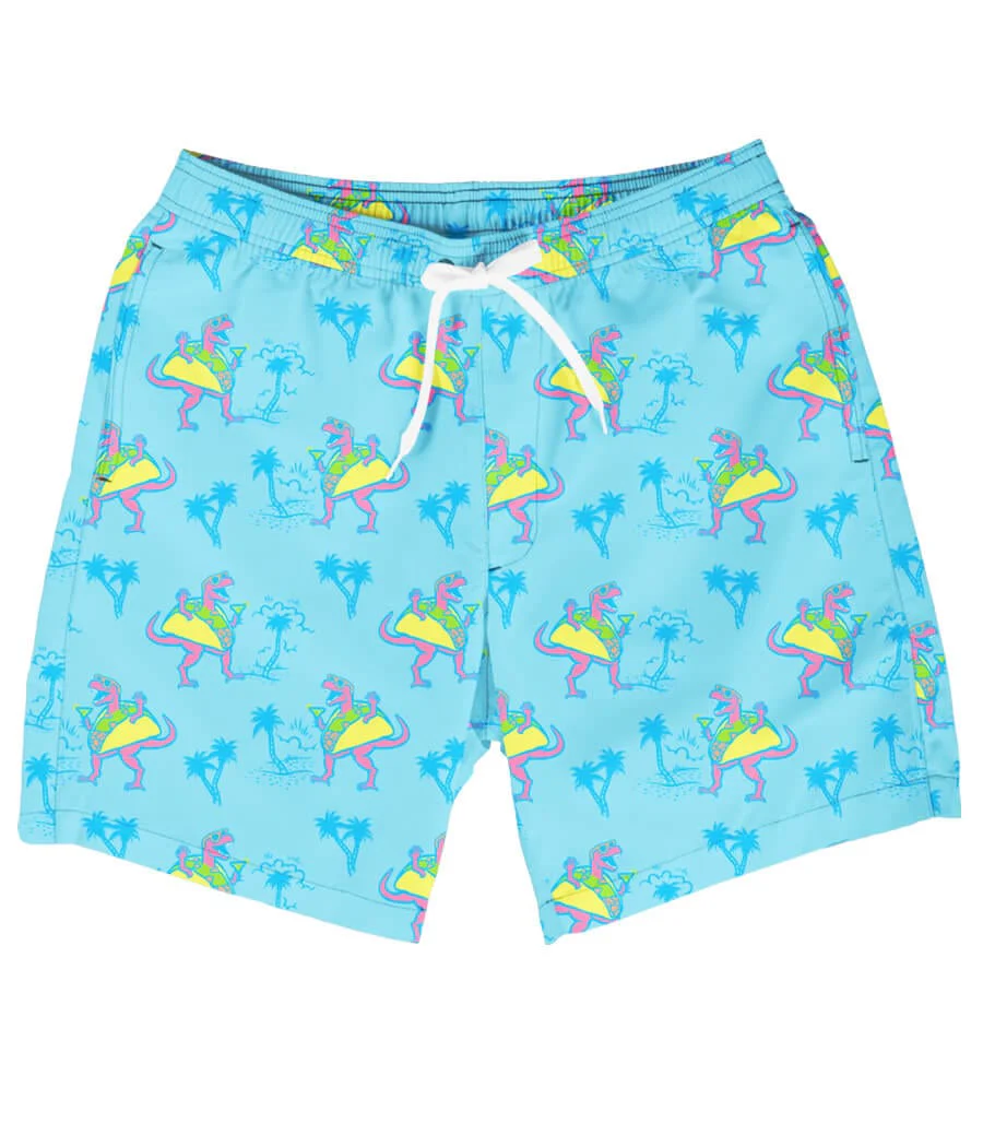 Tacosaurus Stretch Swim Trunks - 7.5" Inseam - Image 7