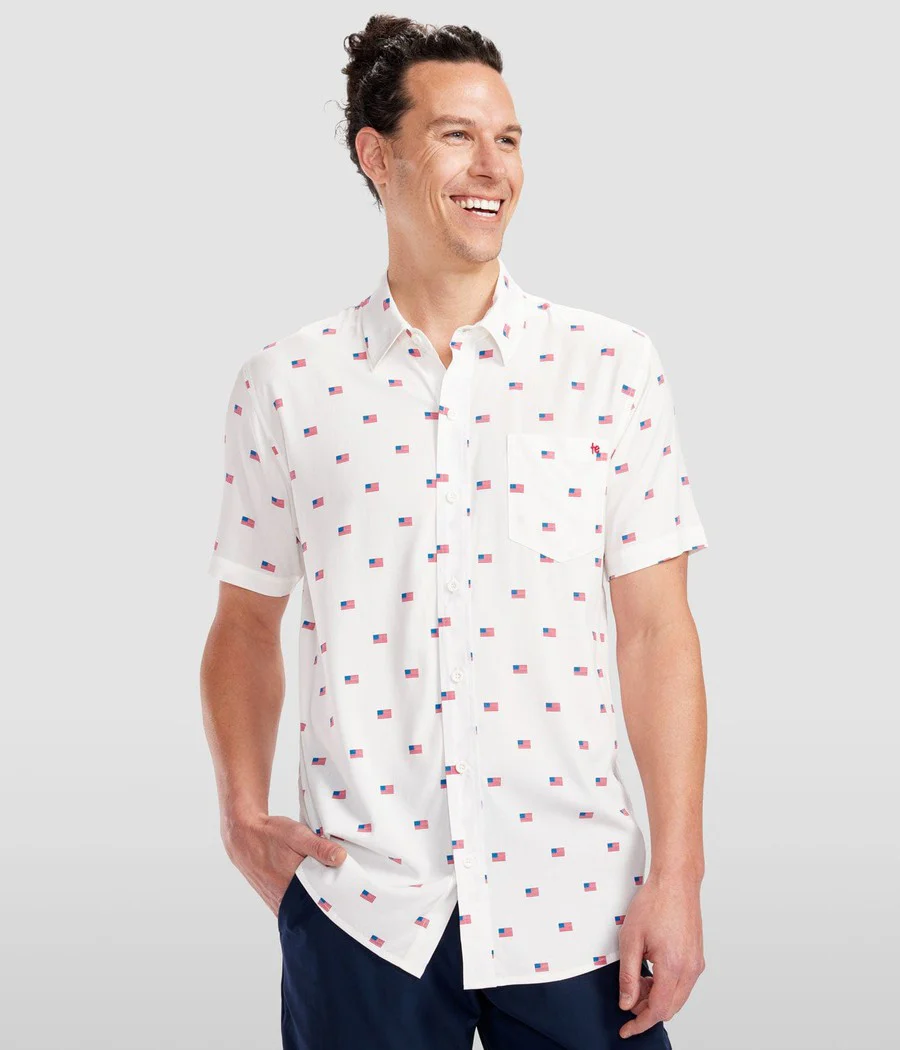 Men's USA Grand Ol' Flag Button Down Shirt - Image 2