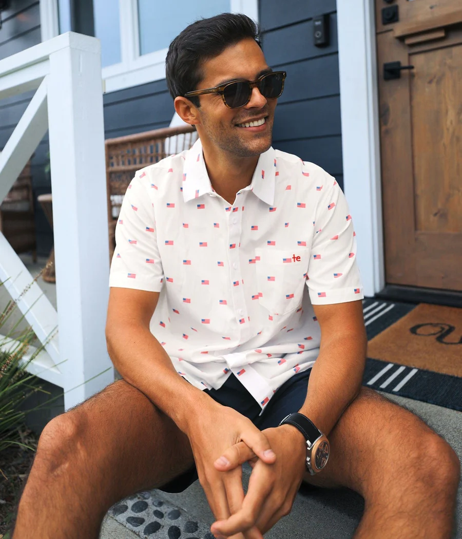 Men's USA Grand Ol' Flag Button Down Shirt - Image 4