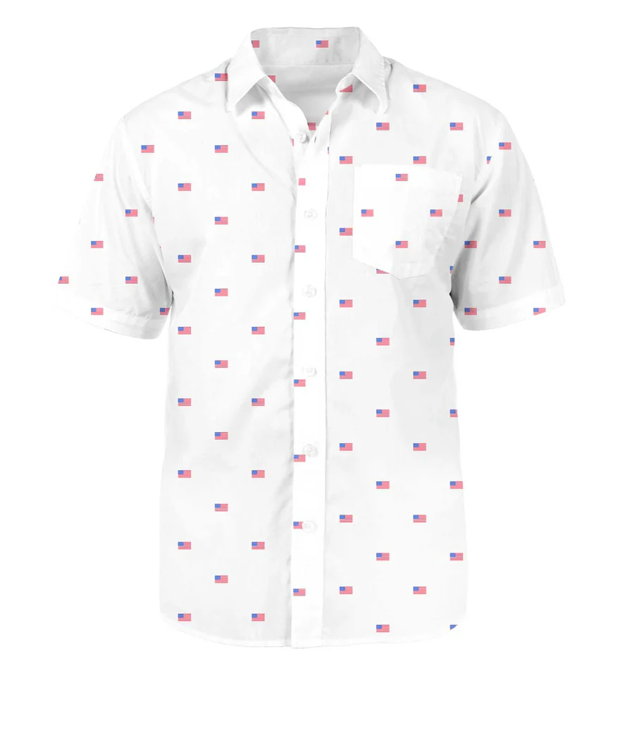 Men's USA Grand Ol' Flag Button Down Shirt - Image 6