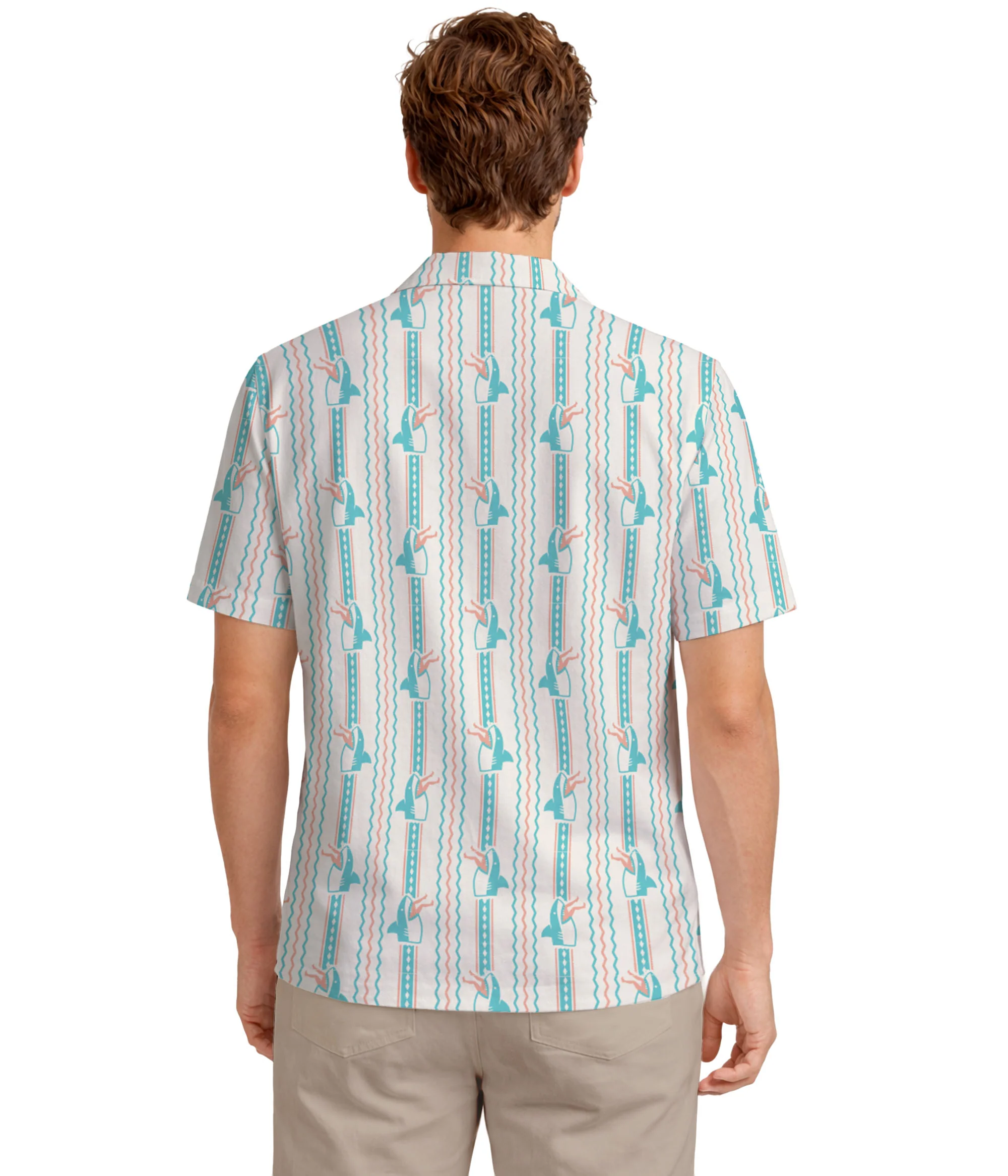 Men's Shark Snack Linen Cabana Shirt - Image 3